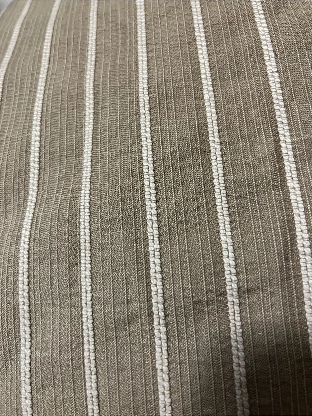 Sure Fit Denim Sand Stripe Sofa Slipcover with Tailored Skirt